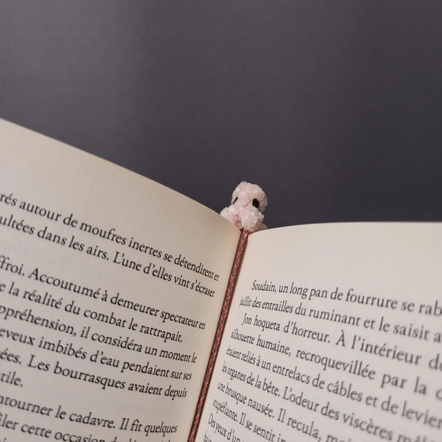 Marque page mini - Fluffy Poulpy - rose