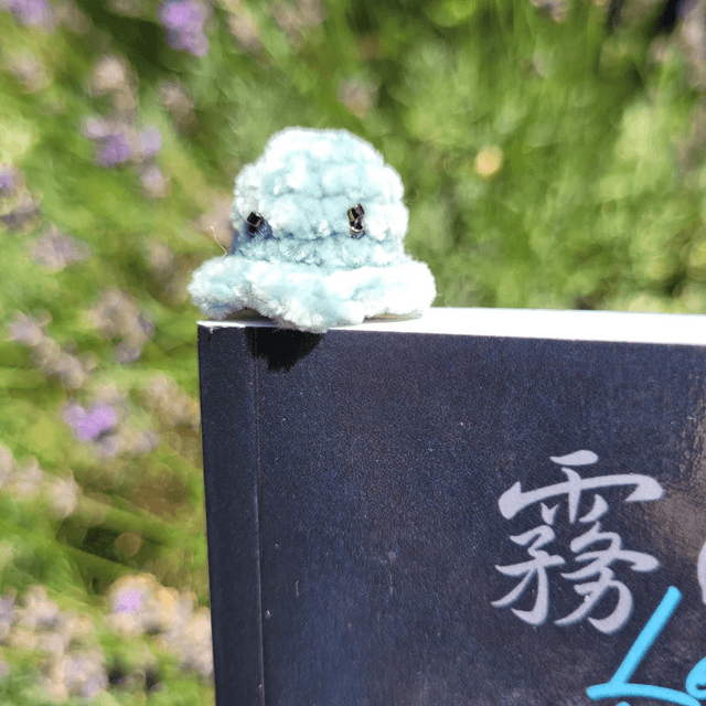 Marque page - Fluffy Poulpy - bleu ciel