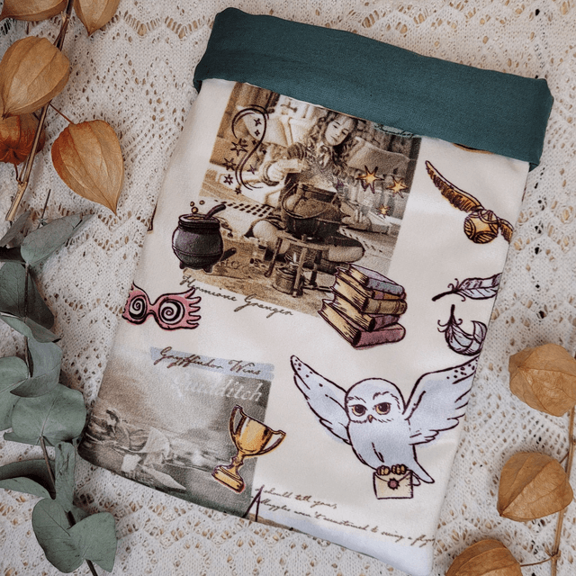 Pochette Doublée pour broché - Luna - Vert forêt