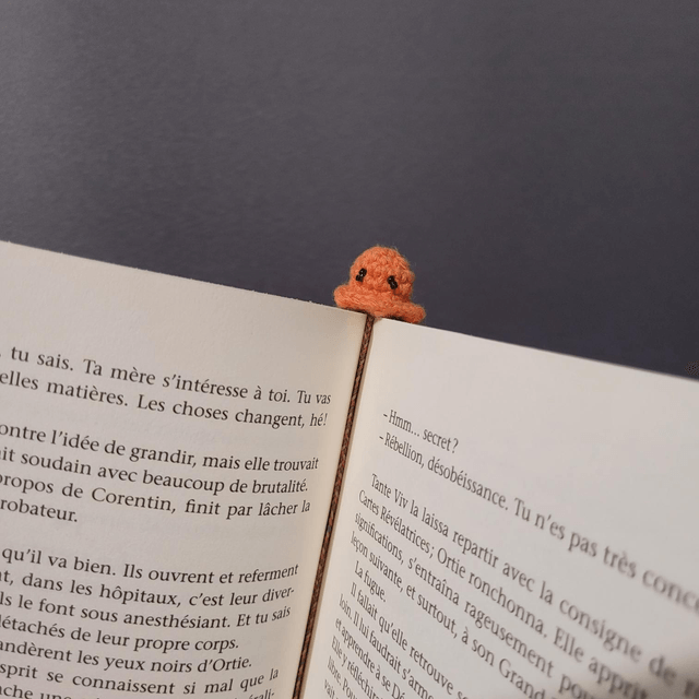 Marque page - Poulpy - orange