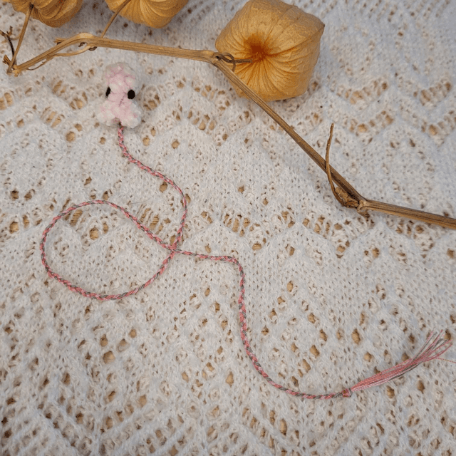 Marque page mini - Fluffy Poulpy - rose